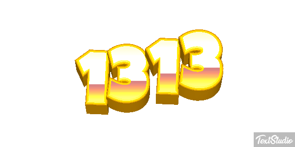 1313 Text effect