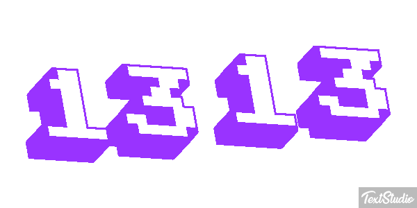 1313 Text effect