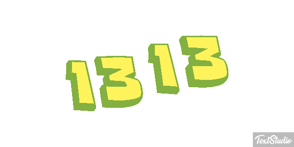 1313 Text effect