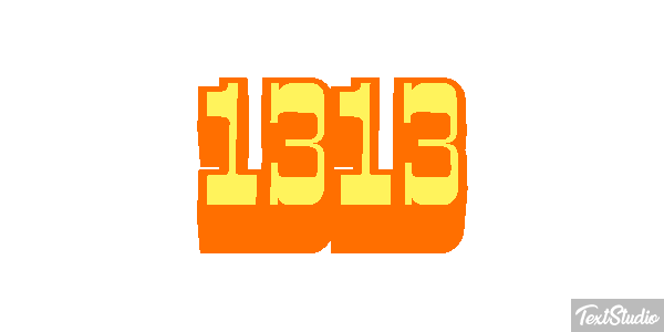 1313 Text effect