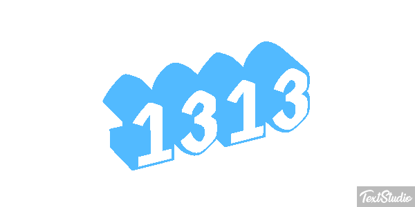 1313 Text effect
