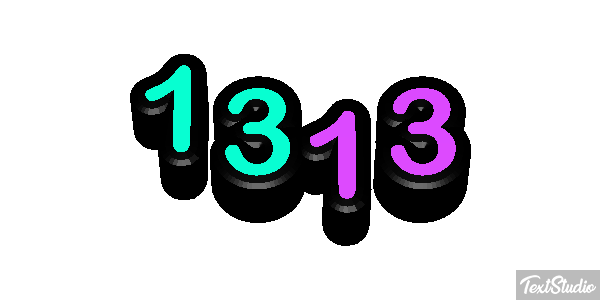 1313 Text effect