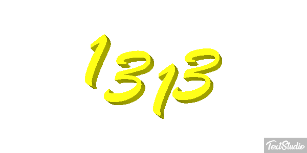 1313 Text effect