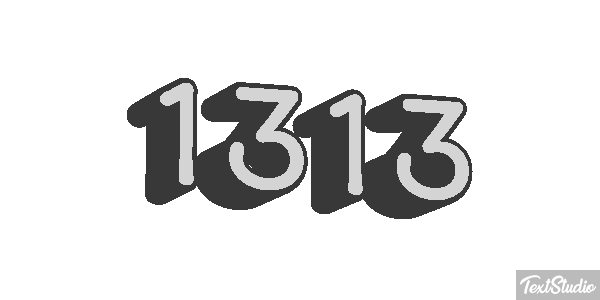 1313 Text effect