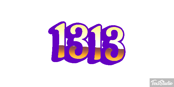 1313 Text effect
