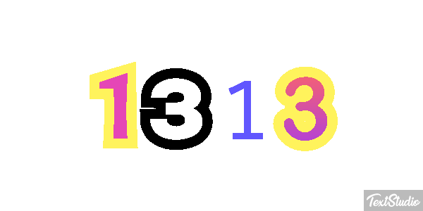 1313 Text effect