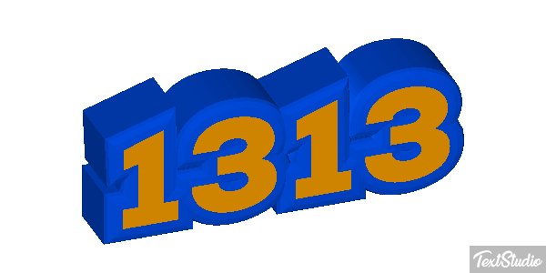 1313 Text effect
