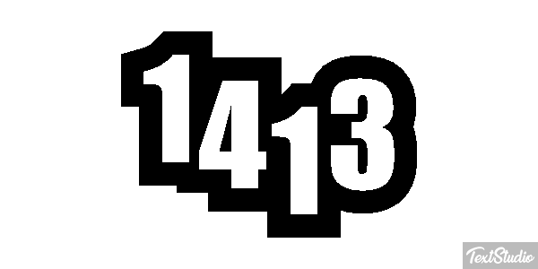 1413 Text effect