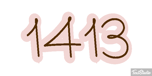 1413 Text effect