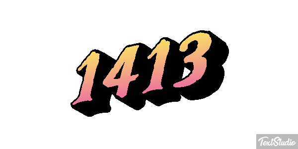 1413 Text effect
