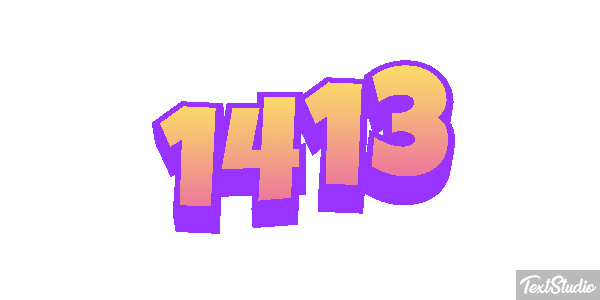 1413 Text effect