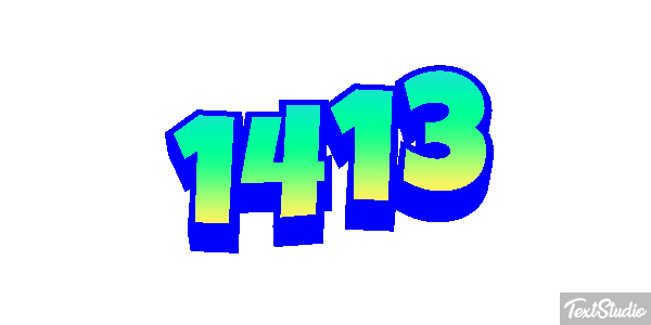 1413 Text effect