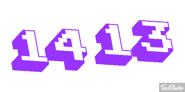 1413 Text effect