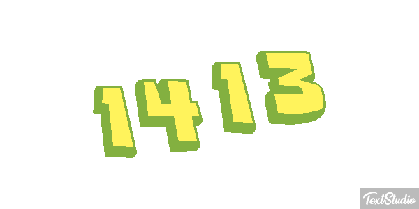 1413 Text effect