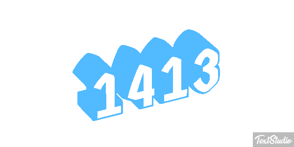1413 Text effect