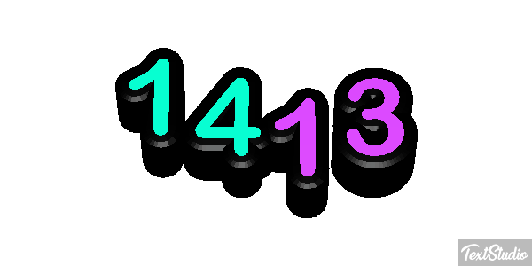1413 Text effect