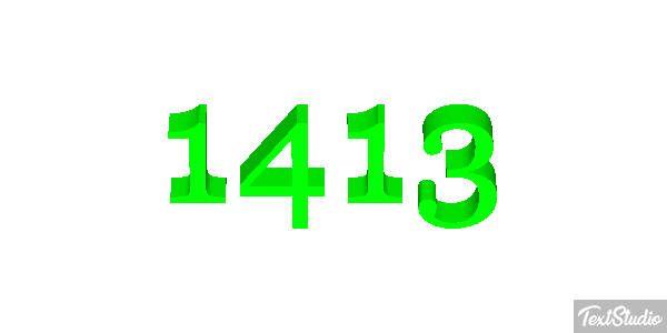 1413 Text effect