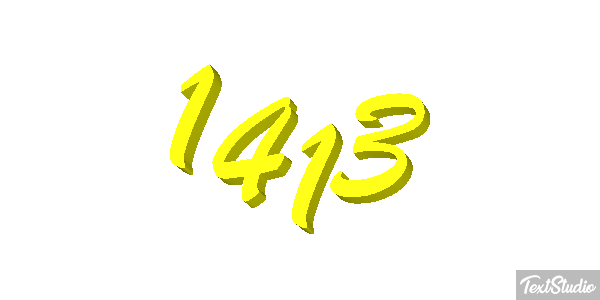 1413 Text effect