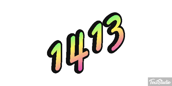 1413 Text effect