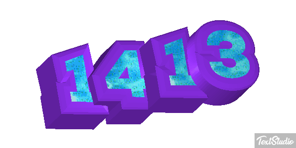 1413 Text effect