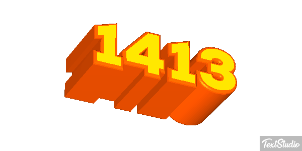 1413 Text effect