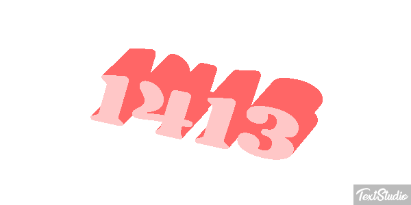 1413 Text effect