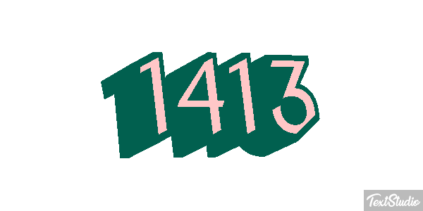 1413 Text effect