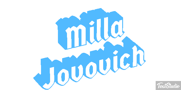 Milla Jovovich Efecto de texto