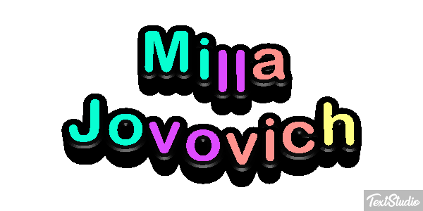 Milla Jovovich Efecto de texto