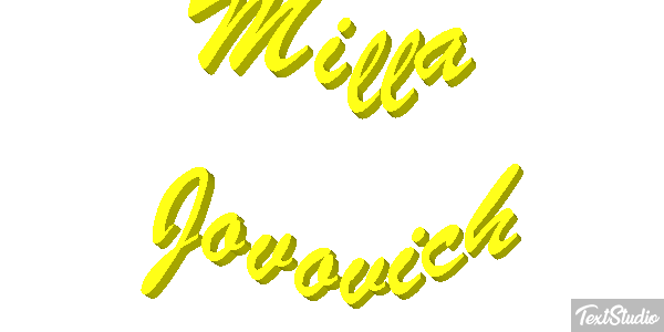 Milla Jovovich Efecto de texto