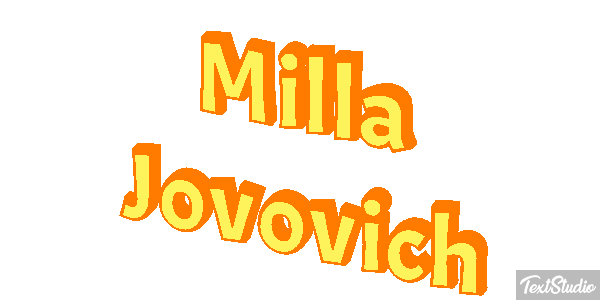 Milla Jovovich Efecto de texto