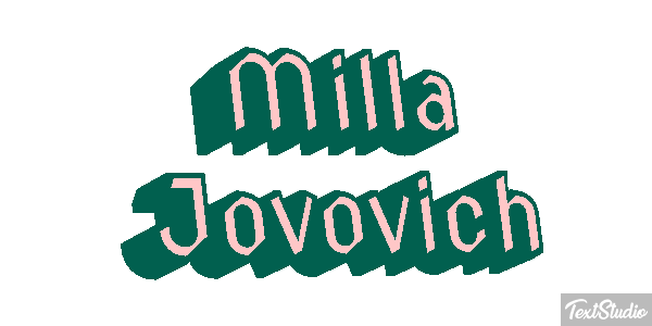 Milla Jovovich Efecto de texto