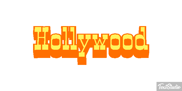 Hollywood Effetto testo