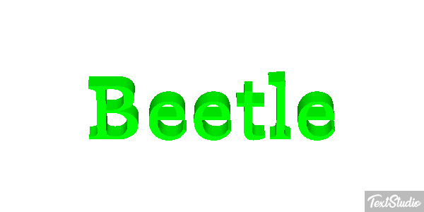 Beetle Text effect