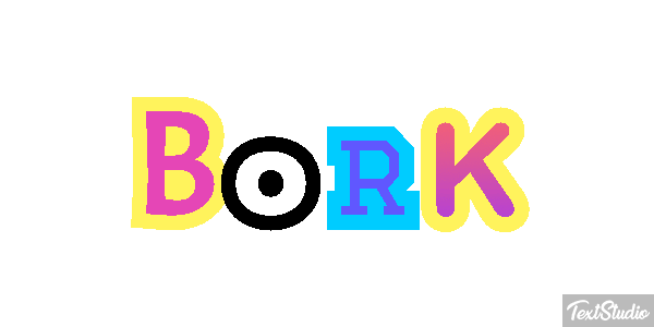 Bork Tekst effect