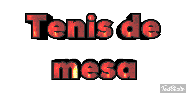 Ténis de mesa Efeito do texto