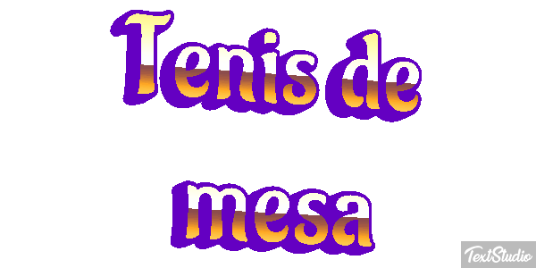 Ténis de mesa Efeito do texto