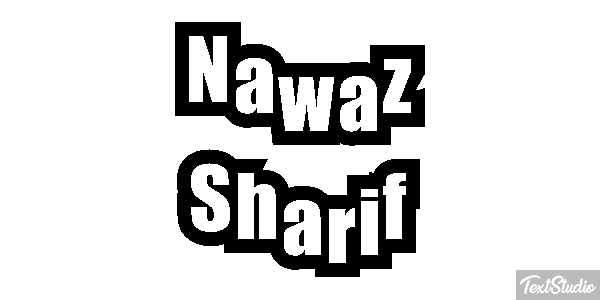 Nawaz Sharif Efecto de texto