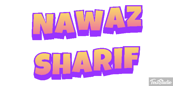Nawaz Sharif Efecto de texto