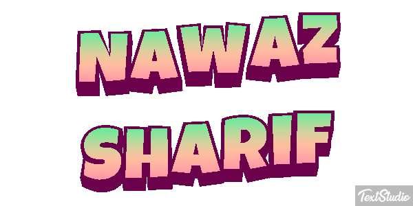 Nawaz Sharif Efecto de texto