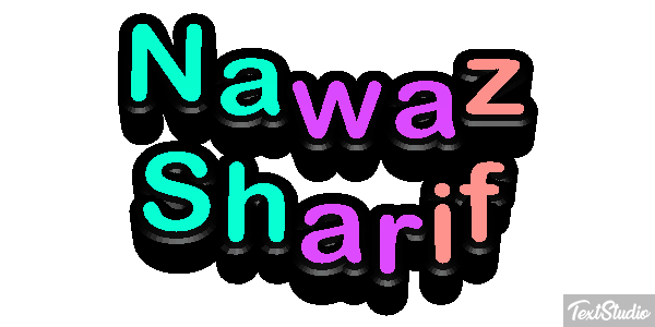 Nawaz Sharif Efecto de texto