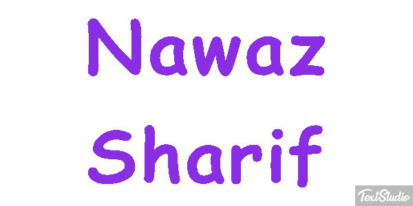 Nawaz Sharif Efecto de texto
