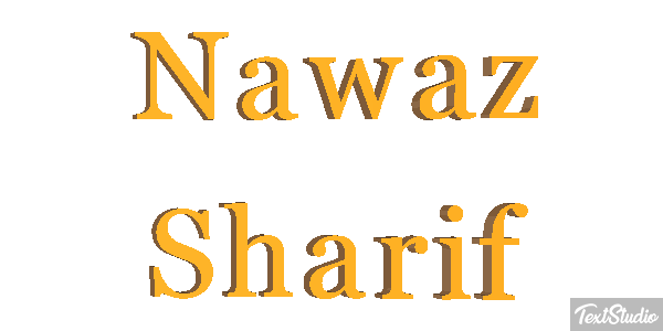 Nawaz Sharif Efecto de texto