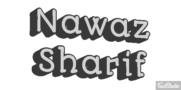 Nawaz Sharif Efecto de texto