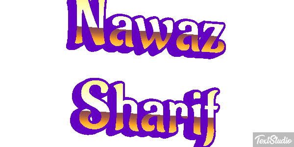 Nawaz Sharif Efecto de texto