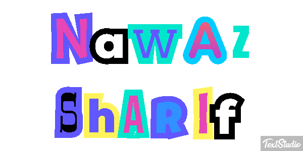 Nawaz Sharif Efecto de texto