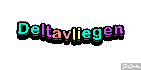 Deltavliegen テキスト効果