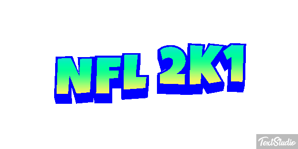 NFL 2K1 Effetto testo