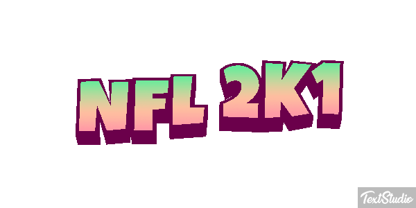NFL 2K1 Effetto testo