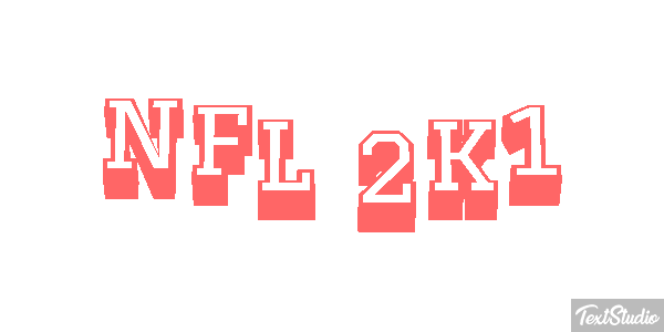 NFL 2K1 Effetto testo